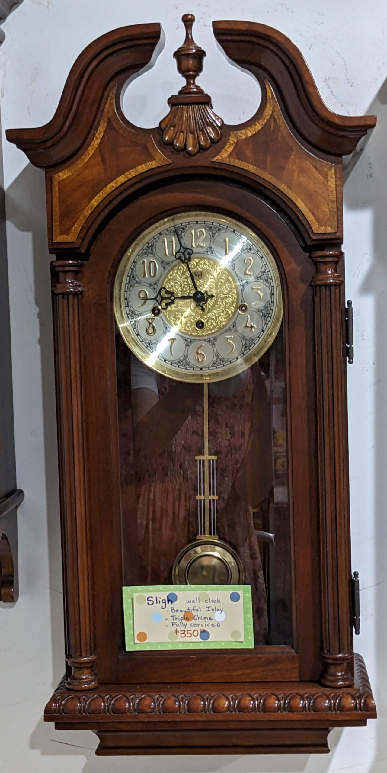 Sligh wall clock — $350