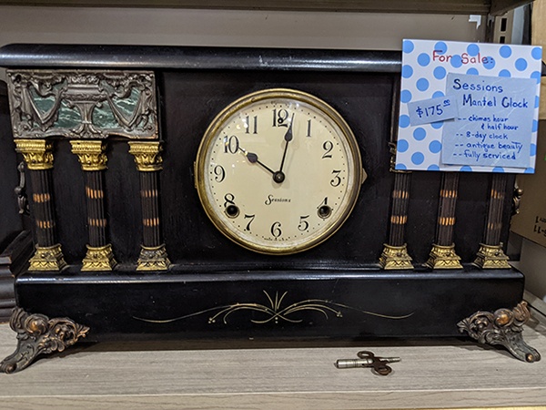 Sessions Columned Mantle Clock - $175