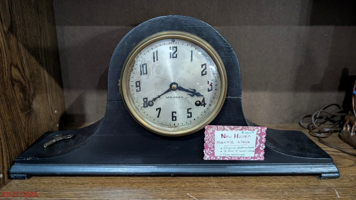 New Haven Mantle Clock — $150